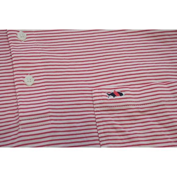 Fish Hippie Striped Golf Polo Shirt Short Sleeve Pima Stretch Mens Size 2XL XXL - Picture 6 of 8